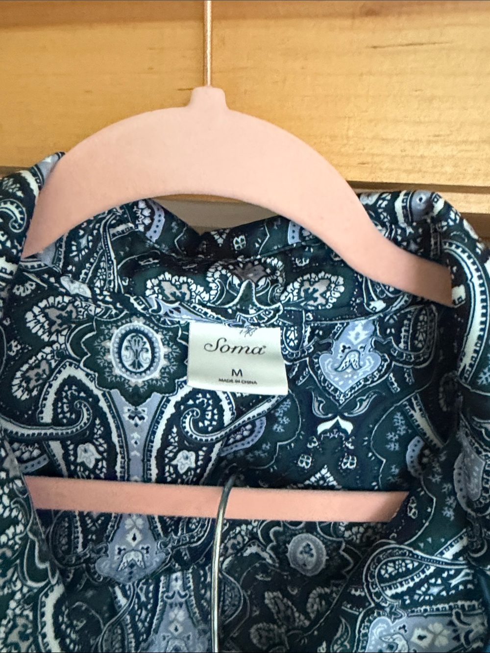 Soma Green and Blue Paisley Print Pajama set - Picture 2 of 4